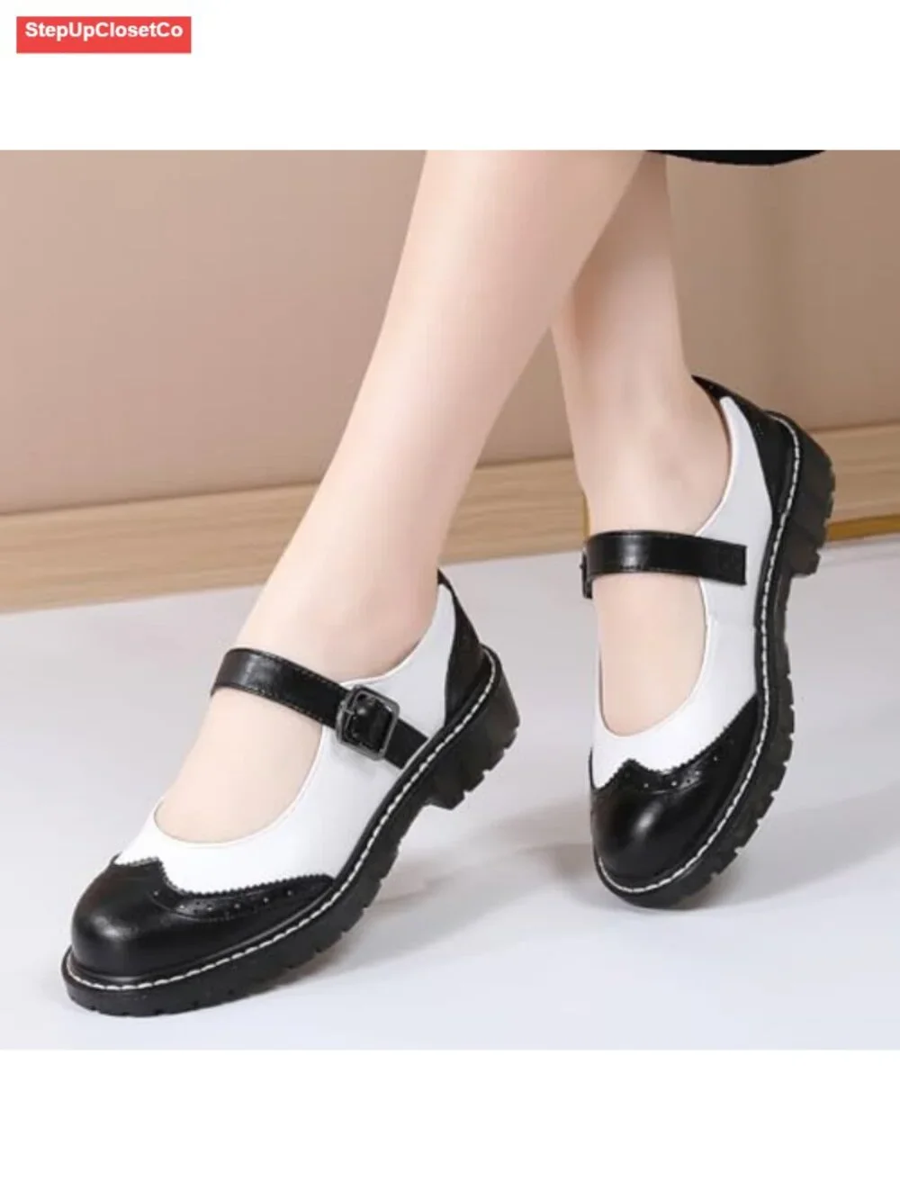 Women's Mary Jane Flats Oxford Shoes Comfort Soft Leather Non-Slip Dressy Casual